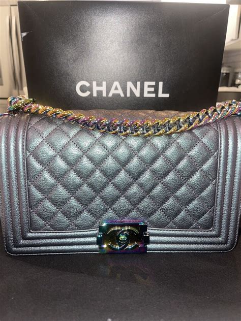 chanel boy iridescent rainbow hardware|chanel bag hardware.